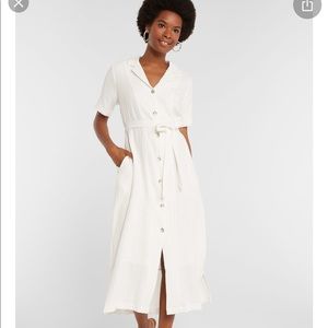 Button Front Midi Dress